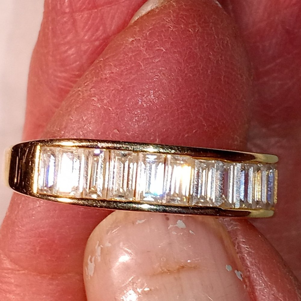 NEW  Moissanite Half Eternity ring